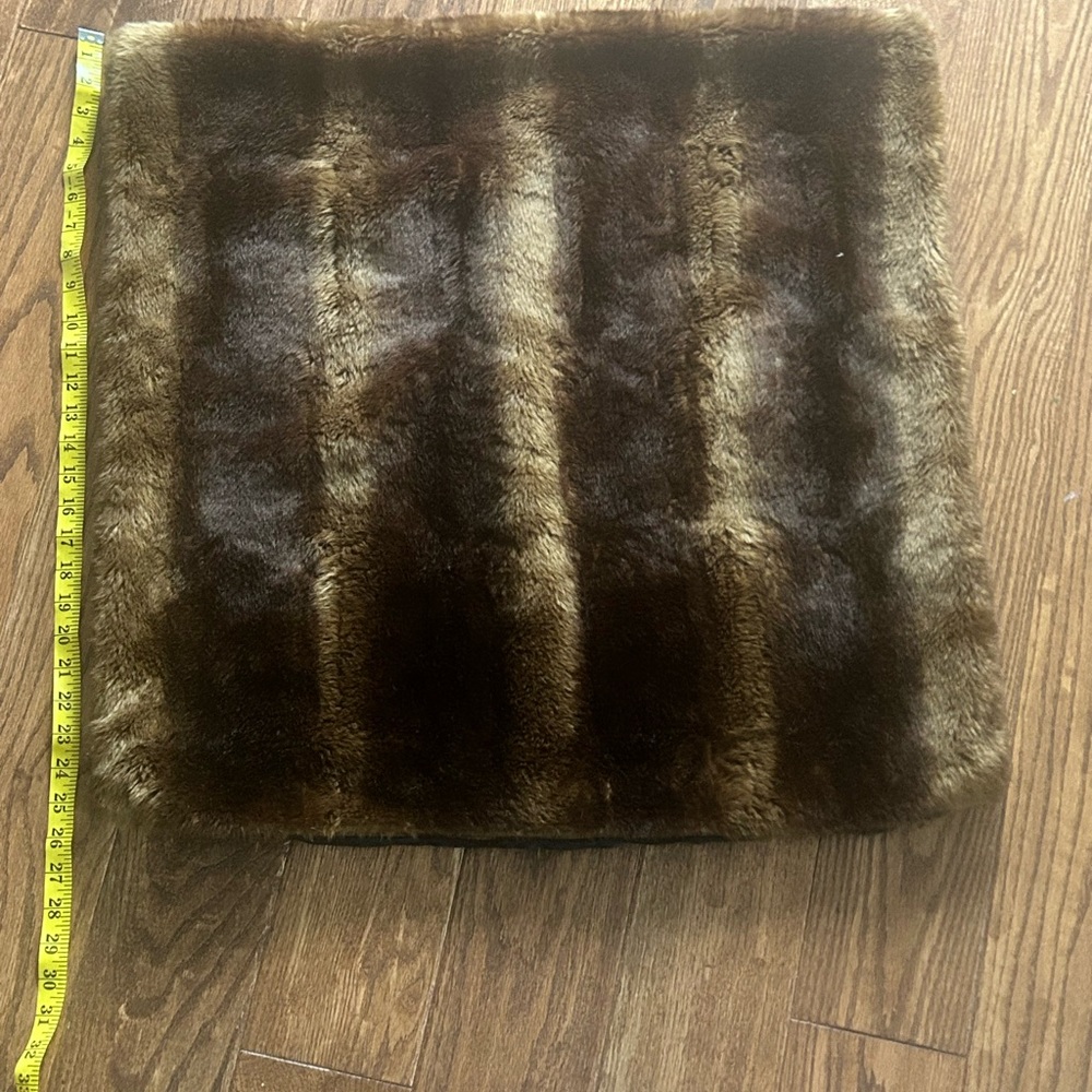 Faux Fur Brown Cushion Cover 24x26